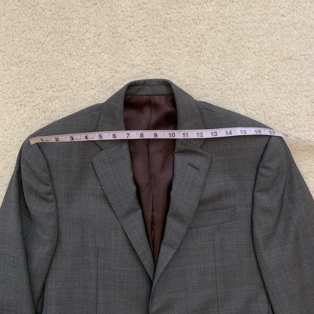NWOT Hickey Freeman Loro Piana Grey Wool Blazer